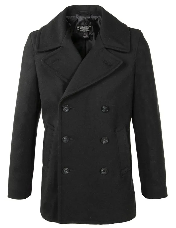 100% Wool Melton Peacoat 764