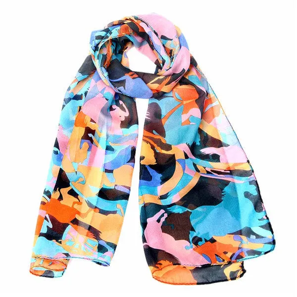 135cm*36cm Women Scarves famous Scarf Wrap Lady Chiffon Shawl Chiffon Scarves Cachecol Feminino