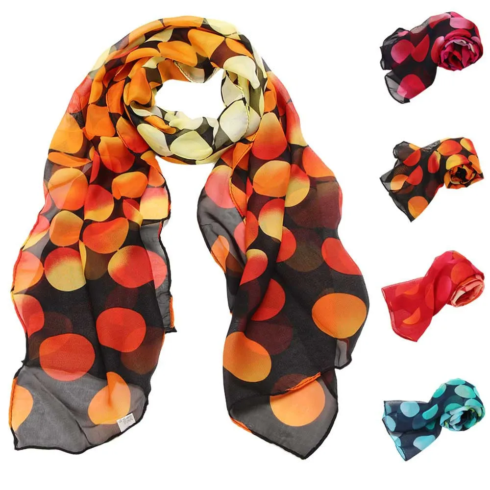 2016 Warm Winter Women Lady Shawl Chiffon Dot Rectangle Scarf Scarves Sun Protection Gauze Kerchief SM6