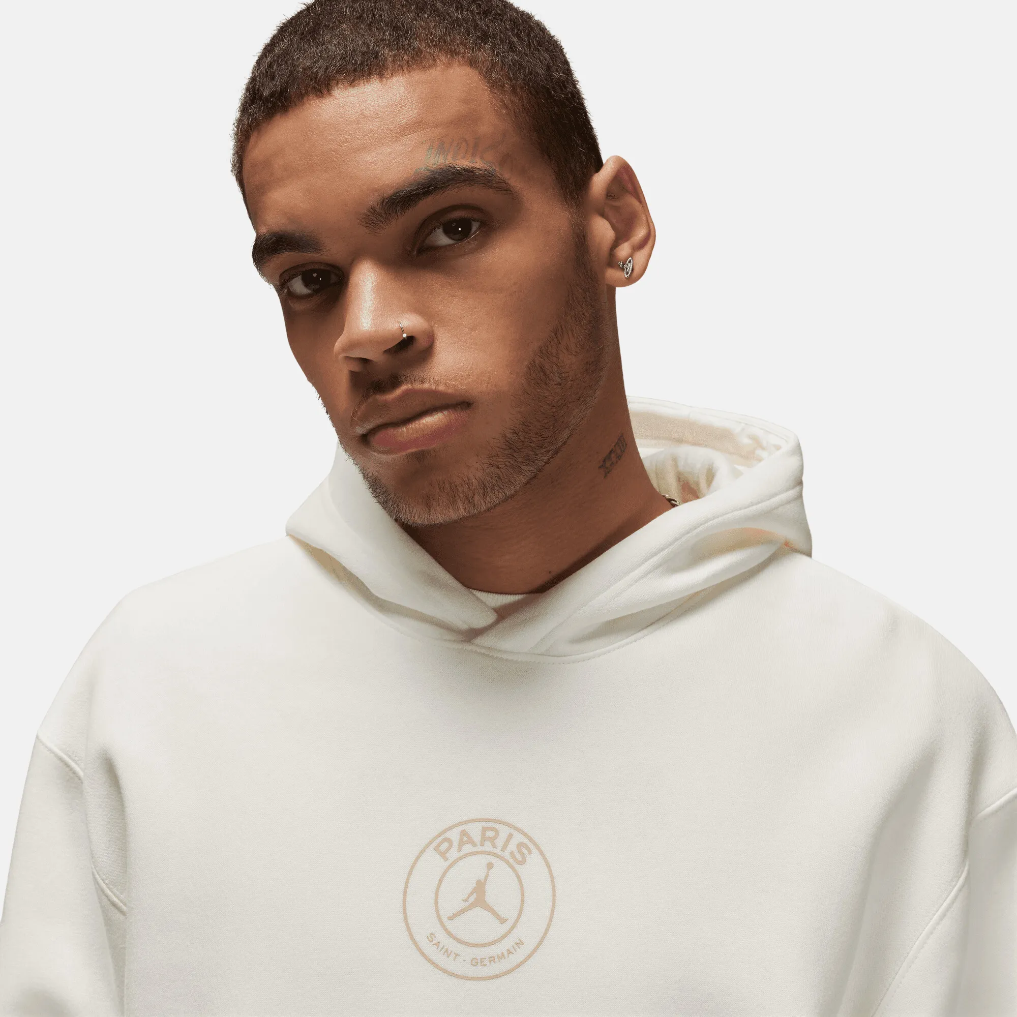 Air Jordan Paris Saint-Germain White Fleece Pullover Hoodie