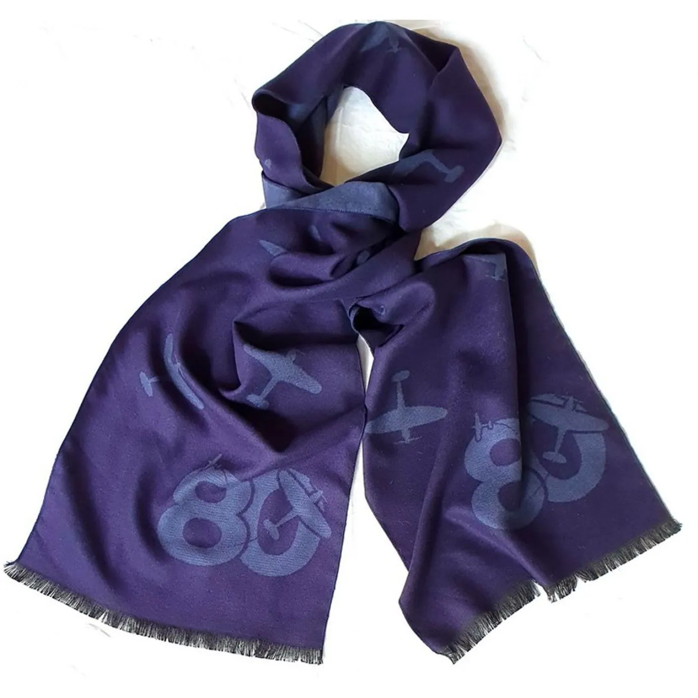 Alexander Thurlow Aircraft Themed soft scarves - 80th Battle of Britain Scarf in Blue