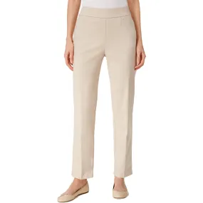 Alfred Dunner Womens Petites High Rise Slimming Straight Leg Pants