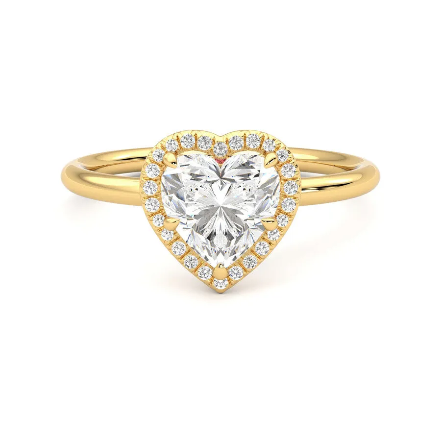 Anillo Eclat Halo Diamante y Oro 18k