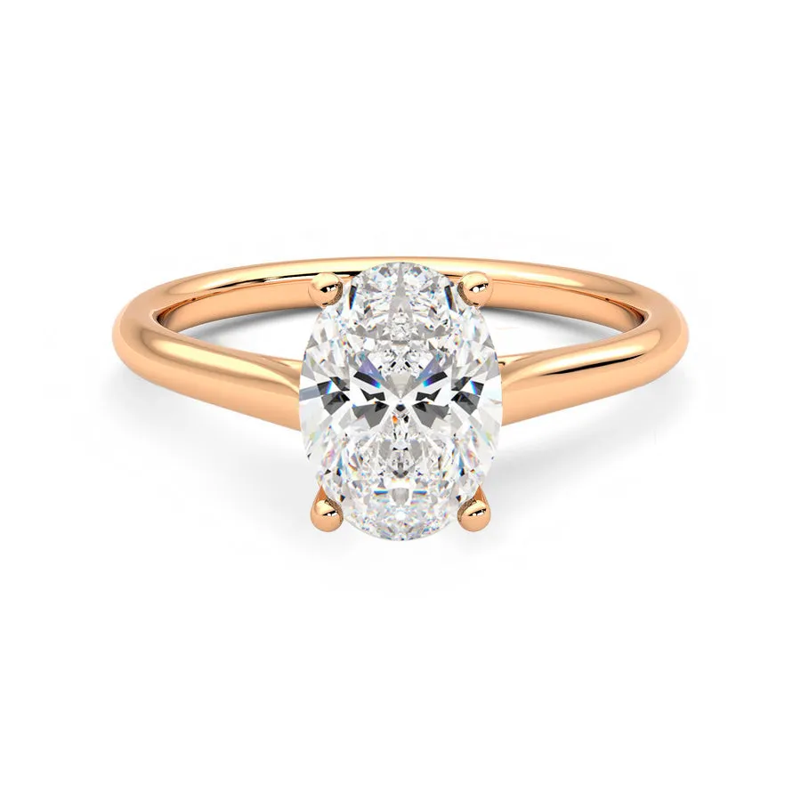 Anillo Radiance Diamante y Oro Rosa 18k