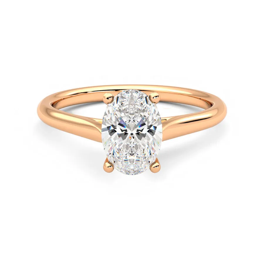 Anillo Radiance Diamante y Oro Rosa 18k