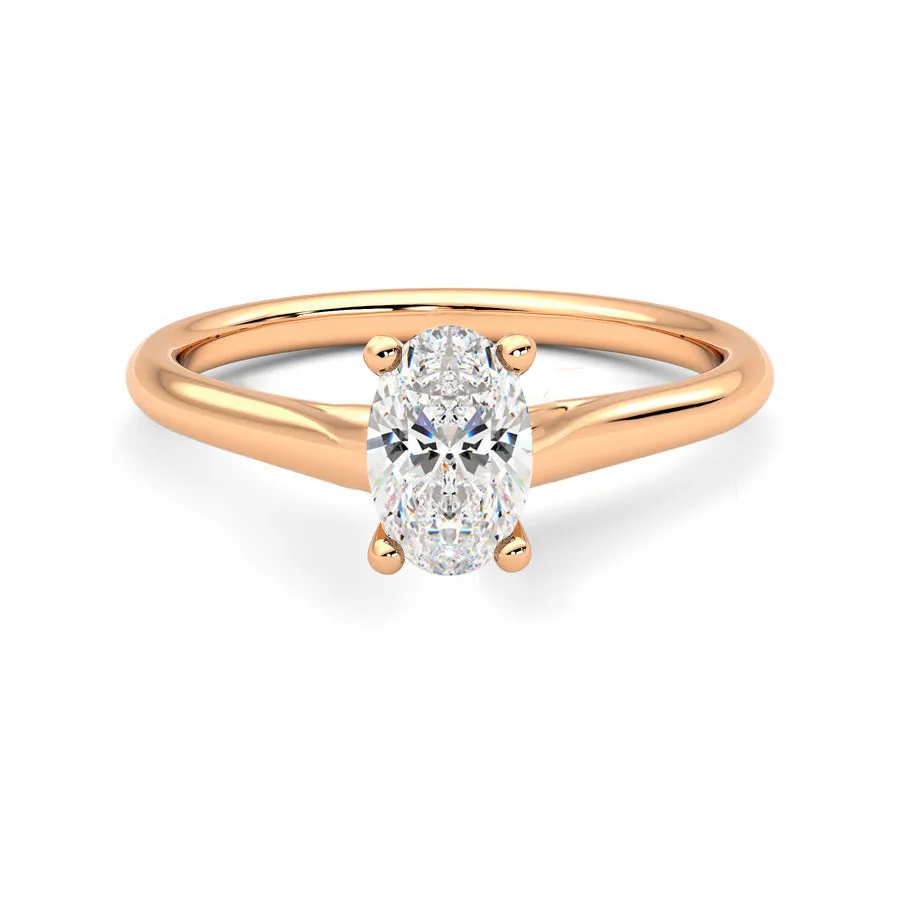 Anillo Radiance Diamante y Oro Rosa 18k