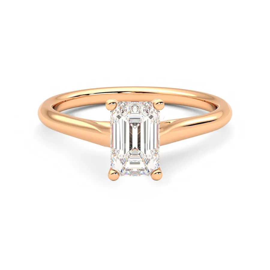 Anillo Radiance Diamante y Oro Rosa 18k