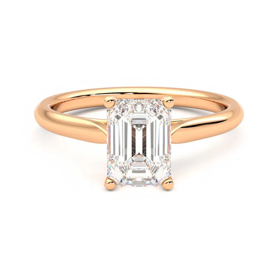 Anillo Radiance Diamante y Oro Rosa 18k