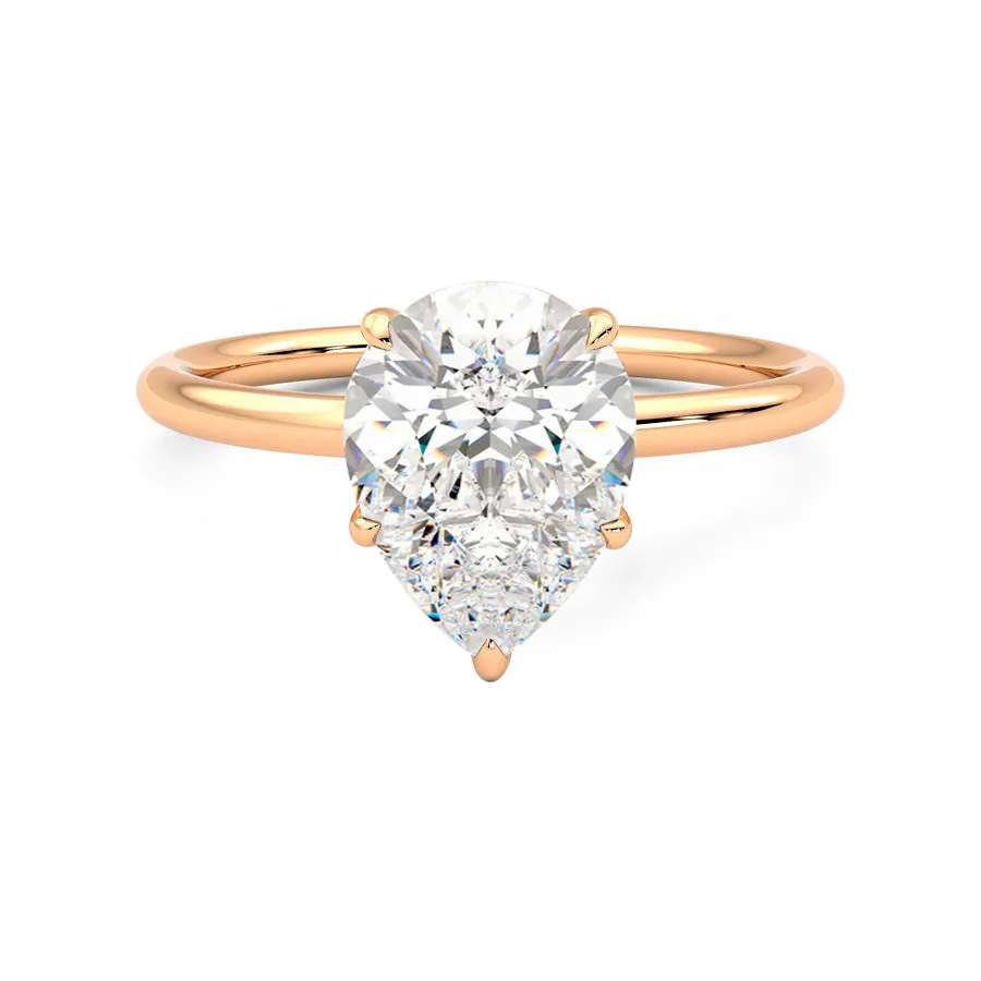 Anillo Radiance Diamante y Oro Rosa 18k