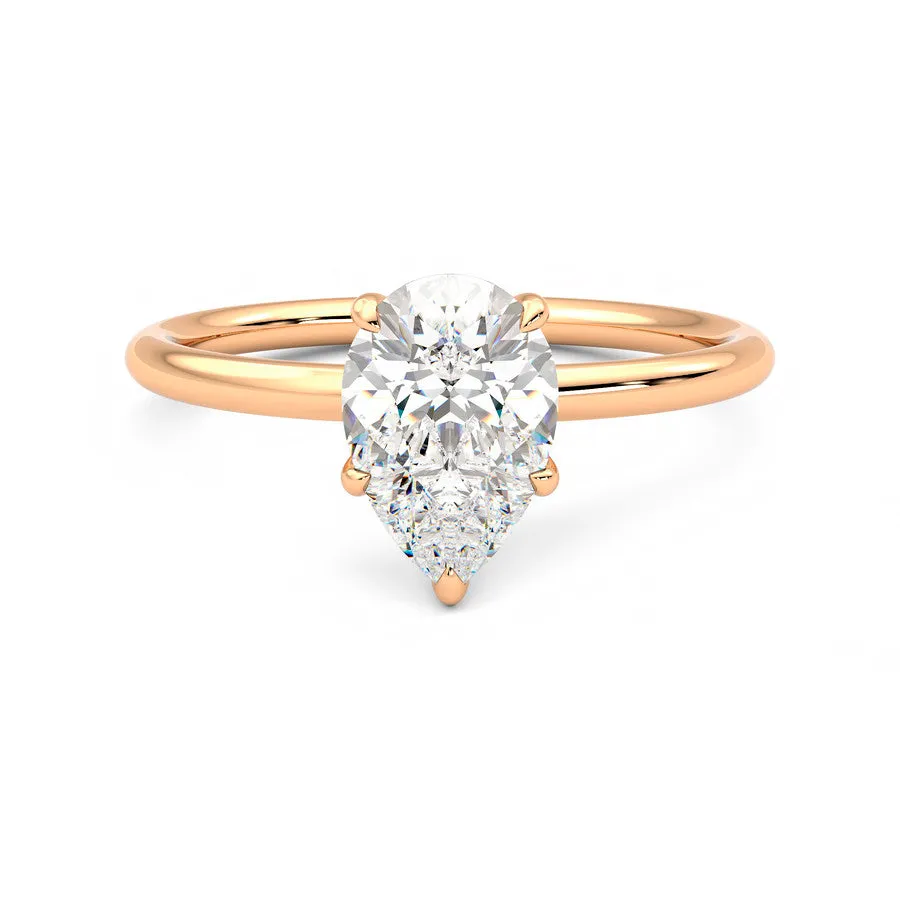 Anillo Radiance Diamante y Oro Rosa 18k