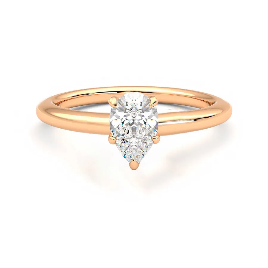 Anillo Radiance Diamante y Oro Rosa 18k