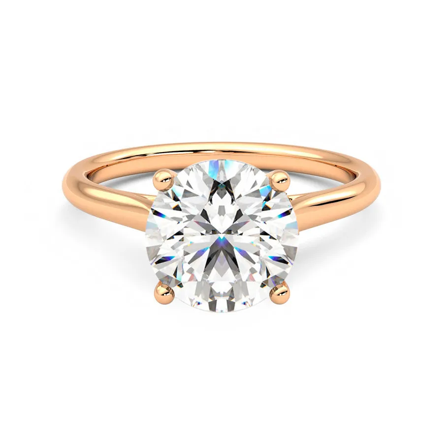 Anillo Radiance Diamante y Oro Rosa 18k