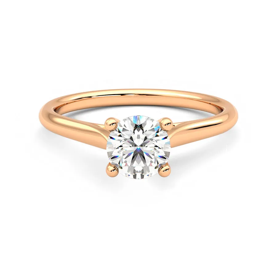 Anillo Radiance Diamante y Oro Rosa 18k