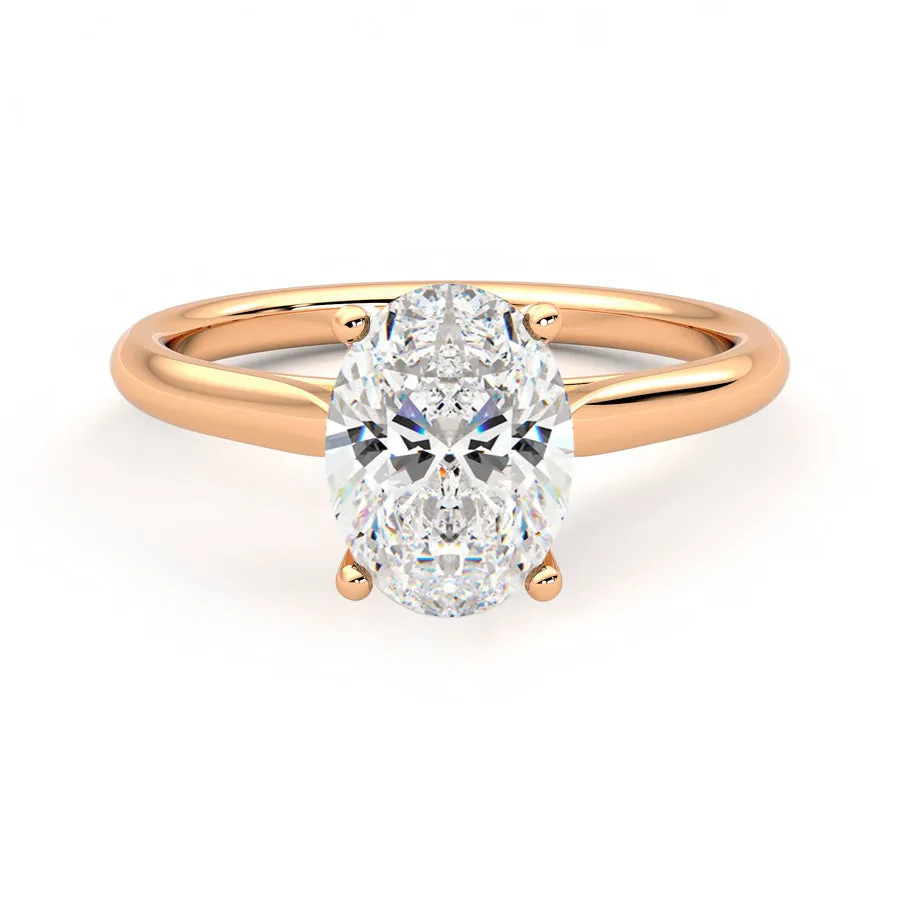 Anillo Radiance Diamante y Oro Rosa 18k