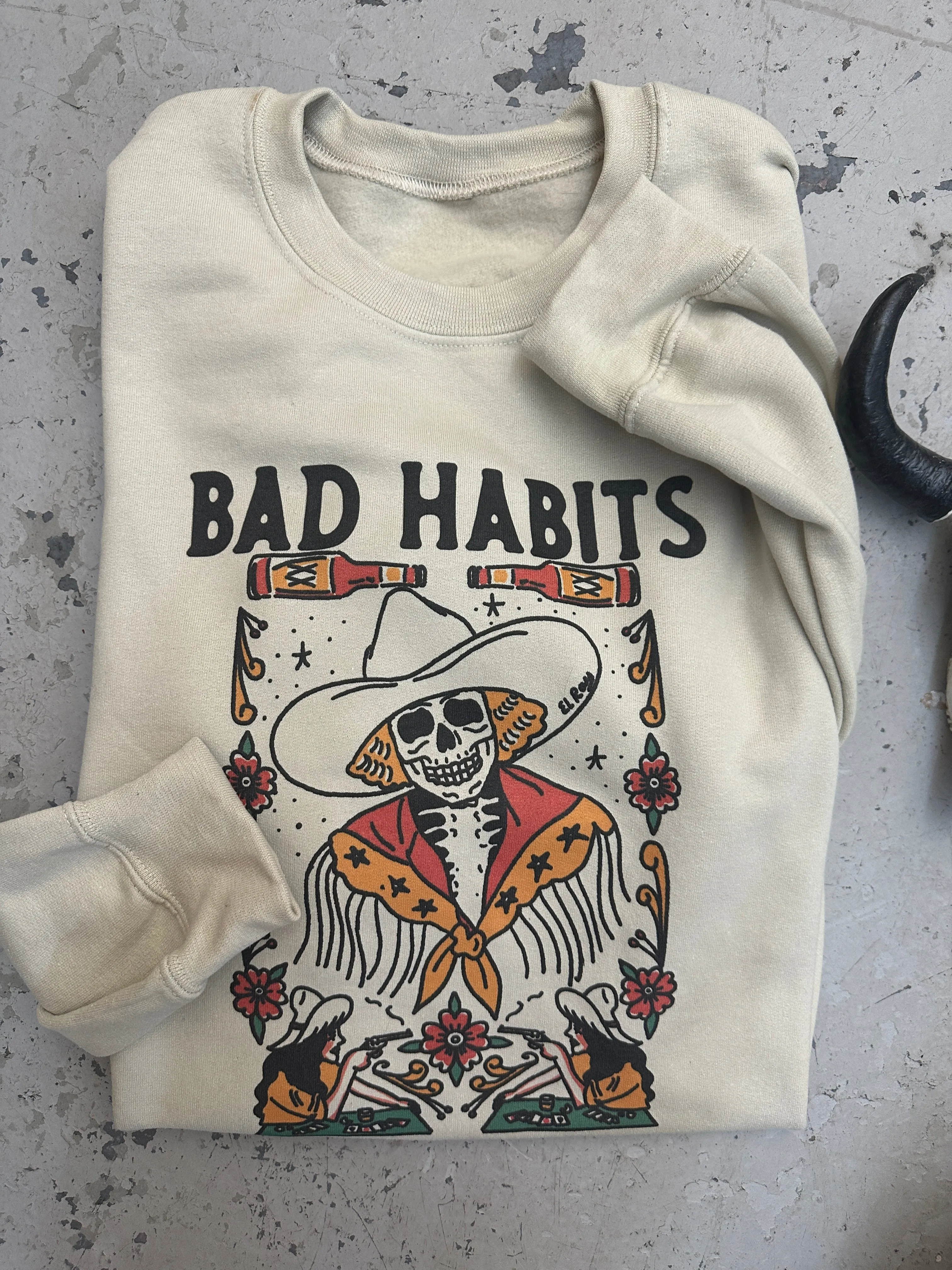 Bad Habits Graphic Sweatshirt (made 2 order) LC