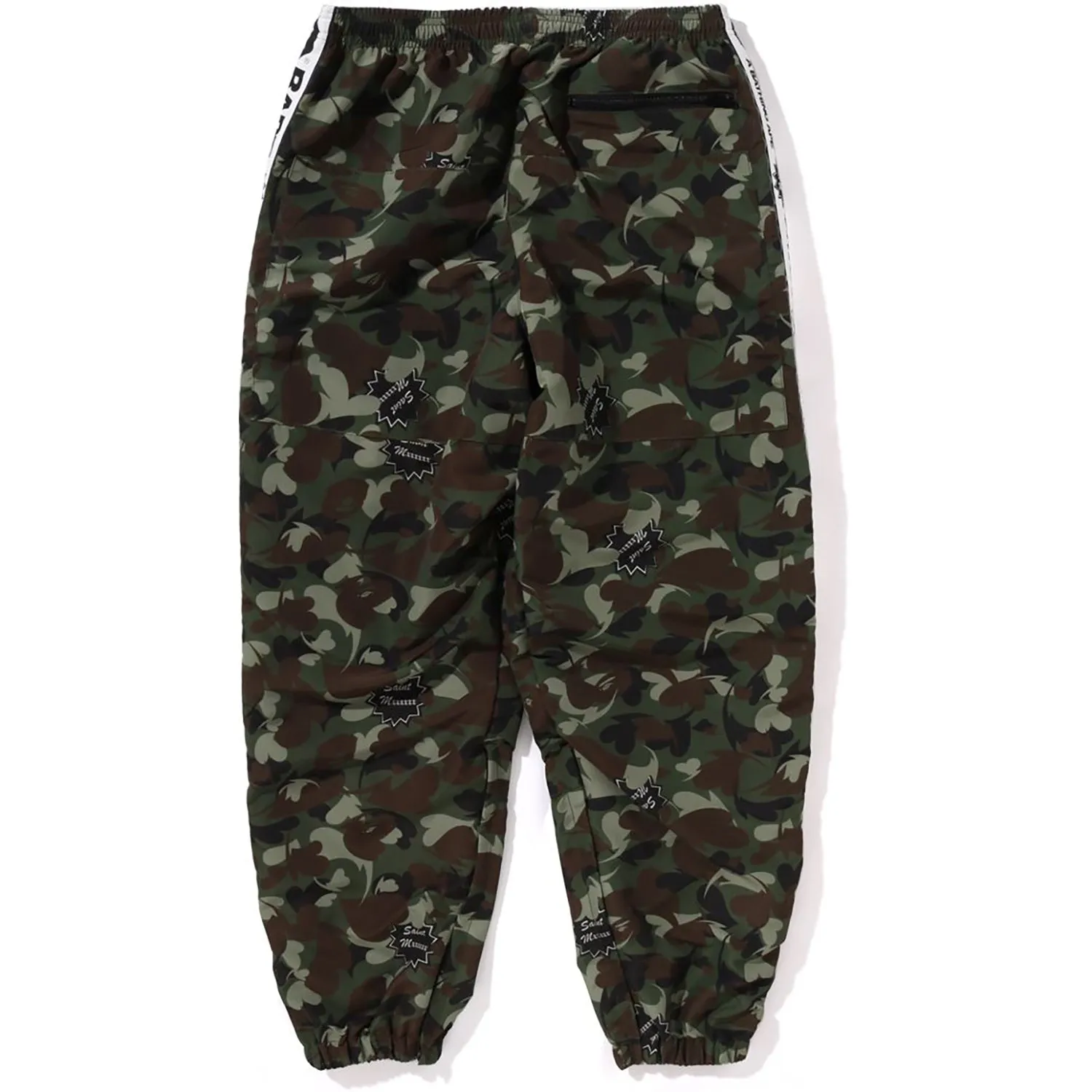 BAPE X SAINT MXXXXXX HEART CAMO TRACK PANTS MENS