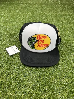 Bass Pro Trucker Hat (Blk/Wte)