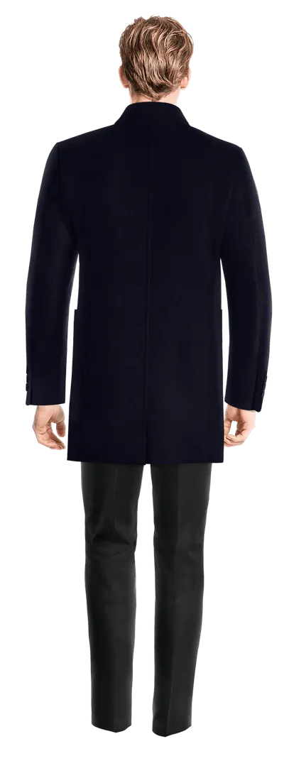 Blue Peacoat with contrasted Buttonthreads