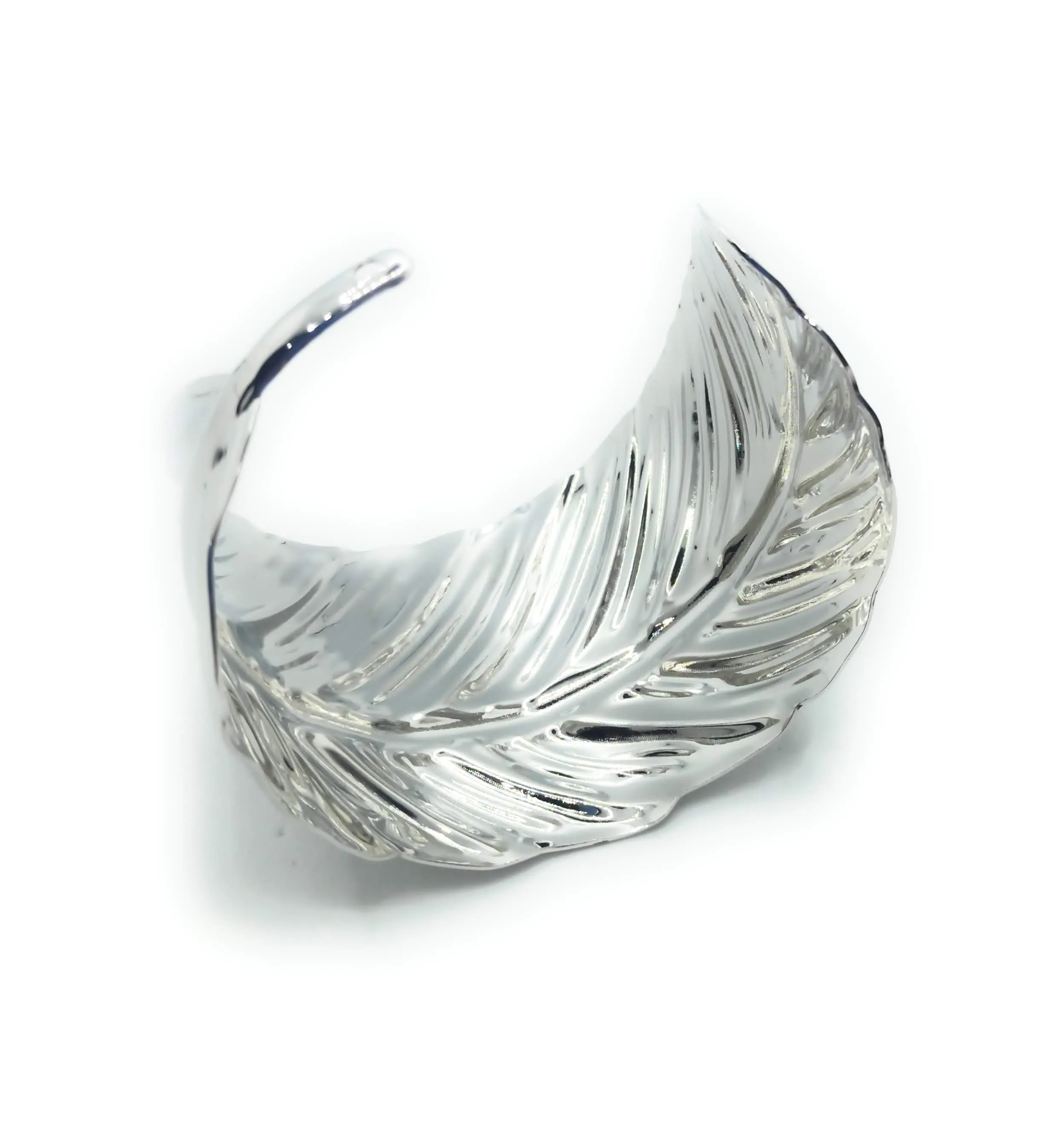 Brazalete Hoja XL Plata