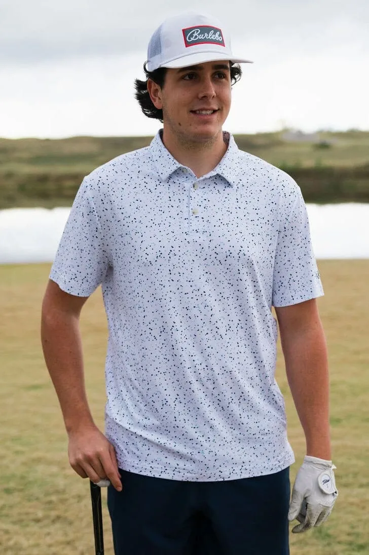 Burlebo White Speckled Performance Polo