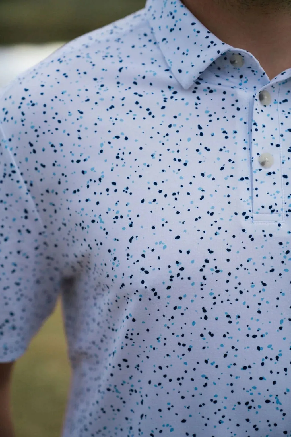 Burlebo White Speckled Performance Polo