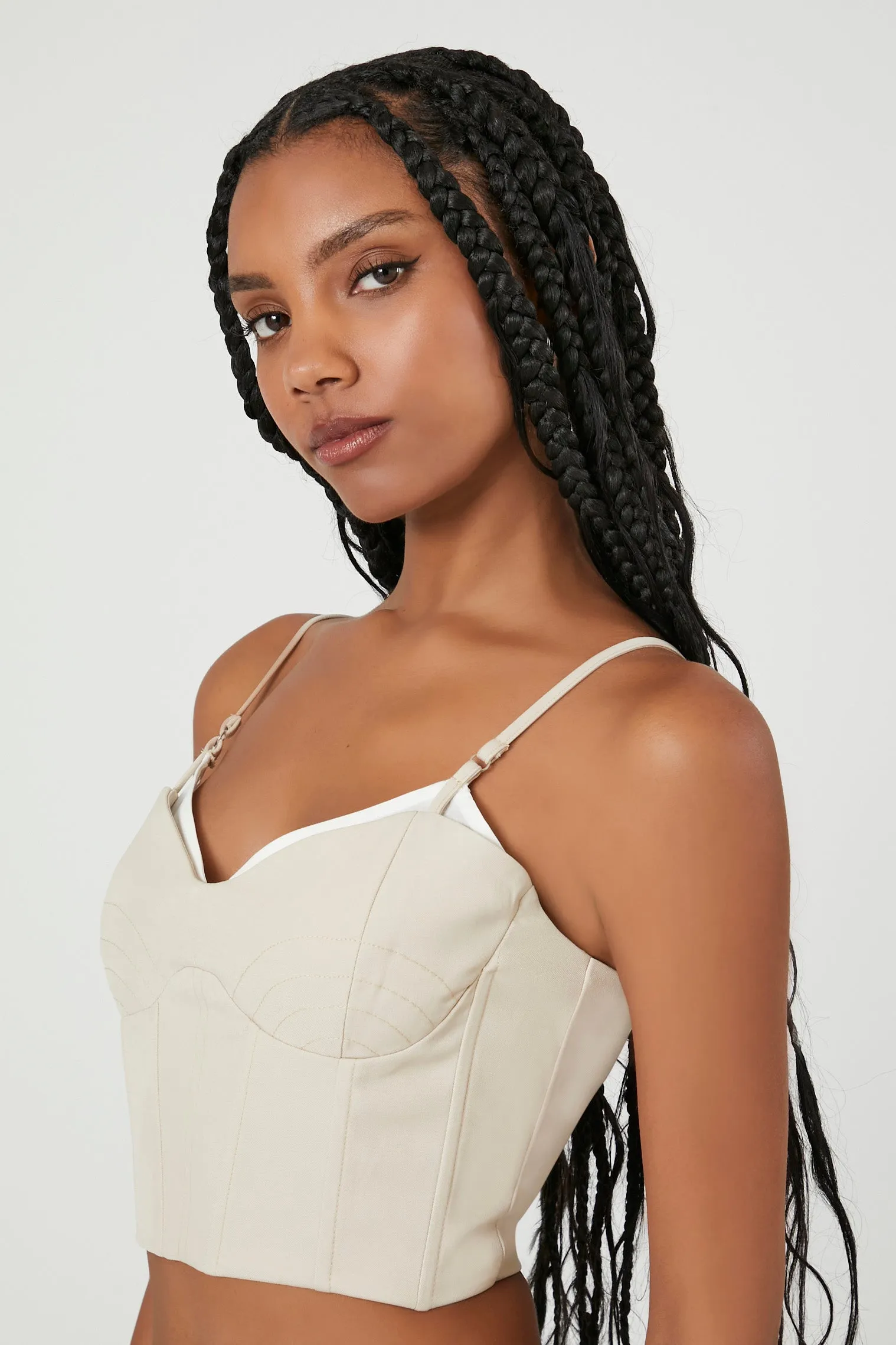 Camisole bustier courte à décolleté en coeur