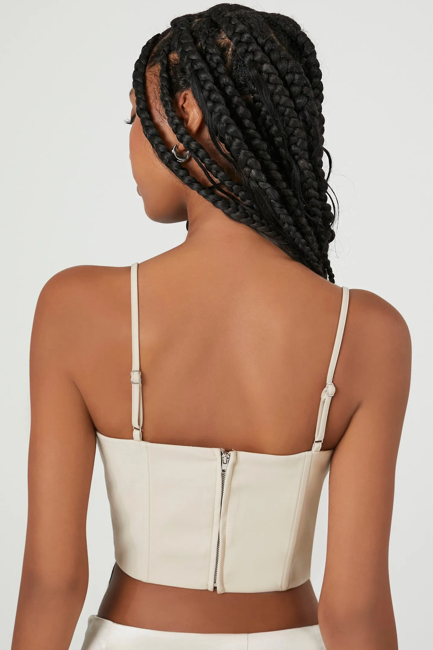 Camisole bustier courte à décolleté en coeur