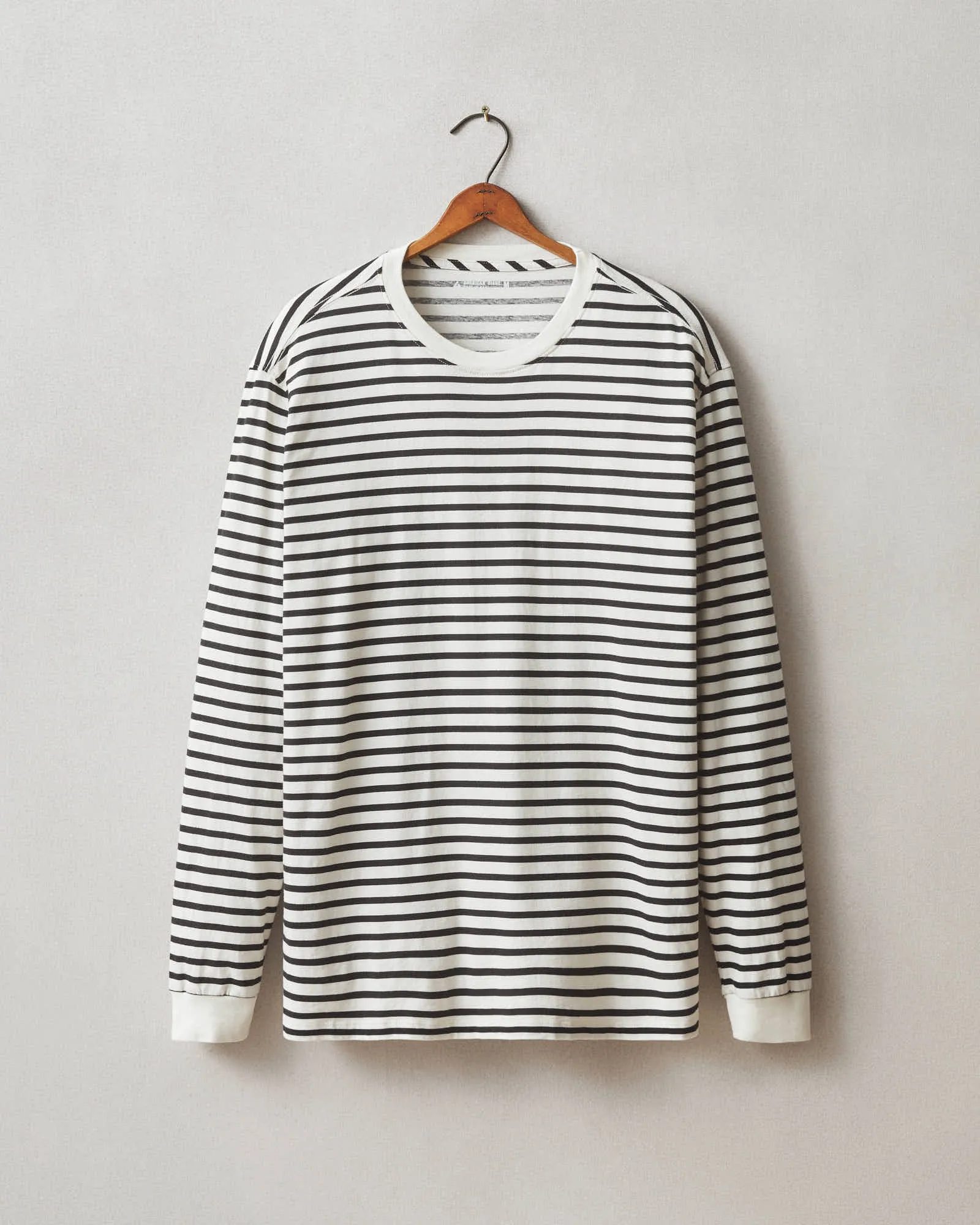 Classic Crew Long Sleeve - Navy Stripe