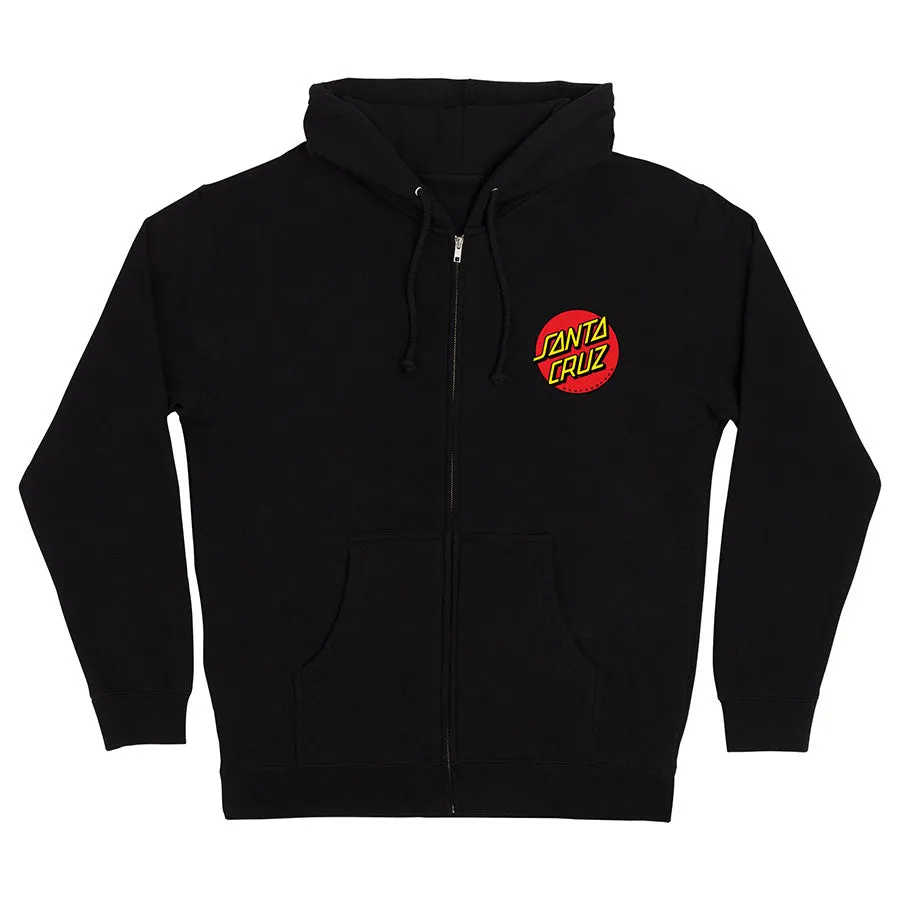 Classic Dot Zip Hoodie Black