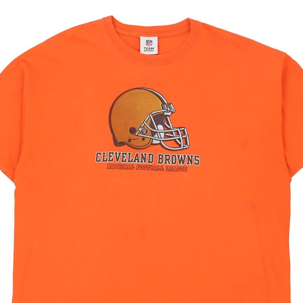 Cleveland Browns Nfl Team Apparel NFL T-Shirt - XL Orange Cotton