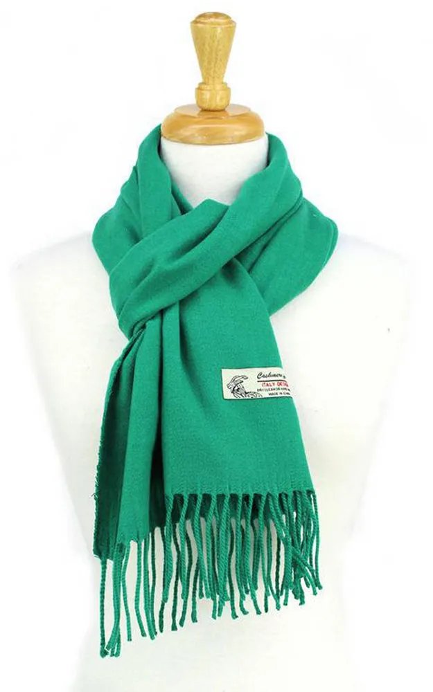 CM19-21 Hunter Green Solid Colors Cashmere Feel Scarf 12-pack