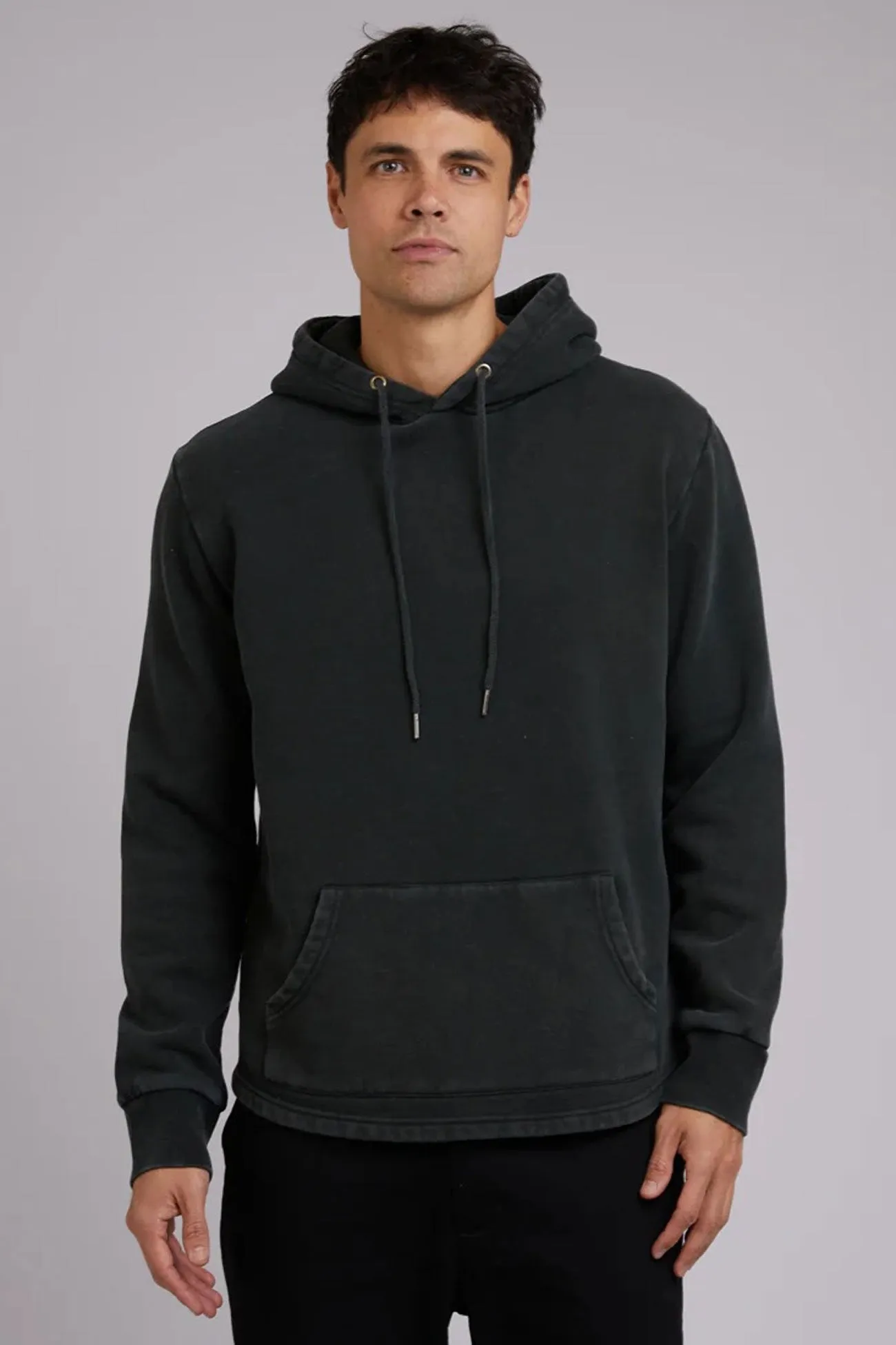 Curved Hem Hoody Dark Green