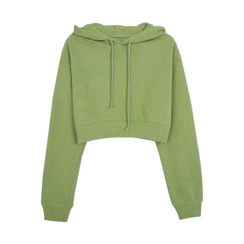 CZ Cropped Basic Hoodie