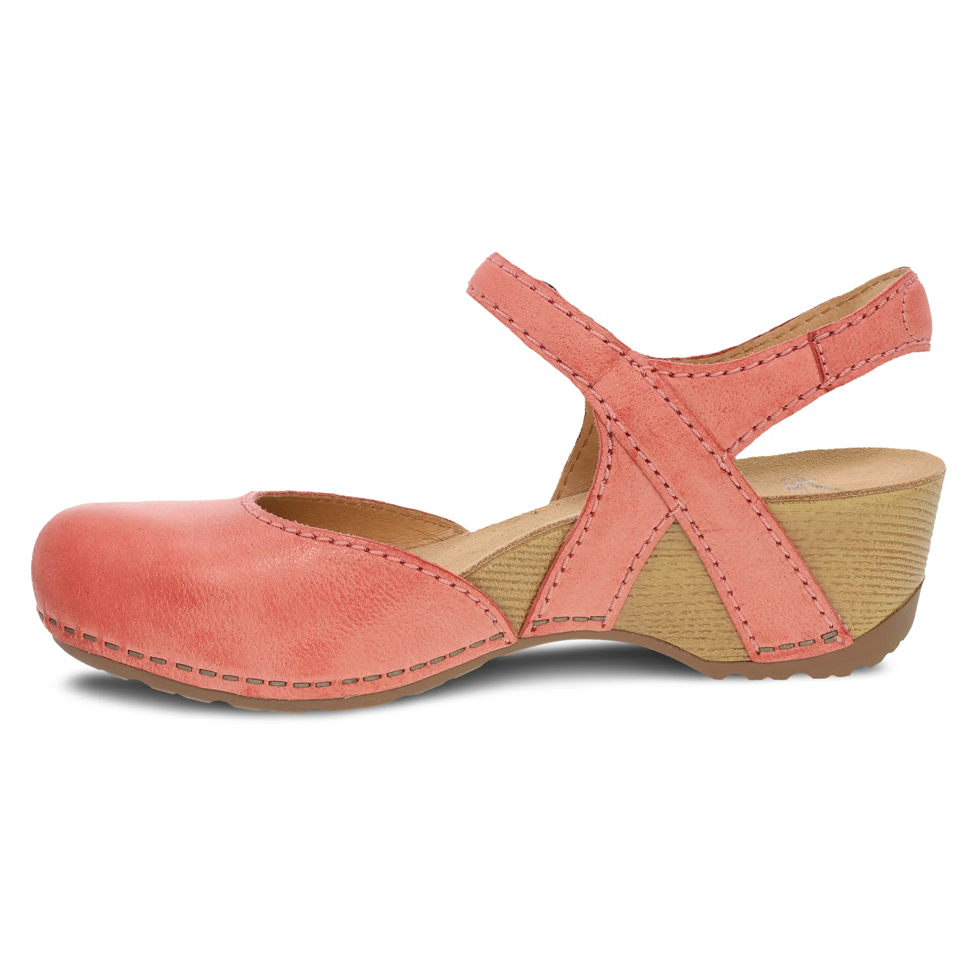 Dansko Women’s Tiffani Shoes-Coral Milled Burnished