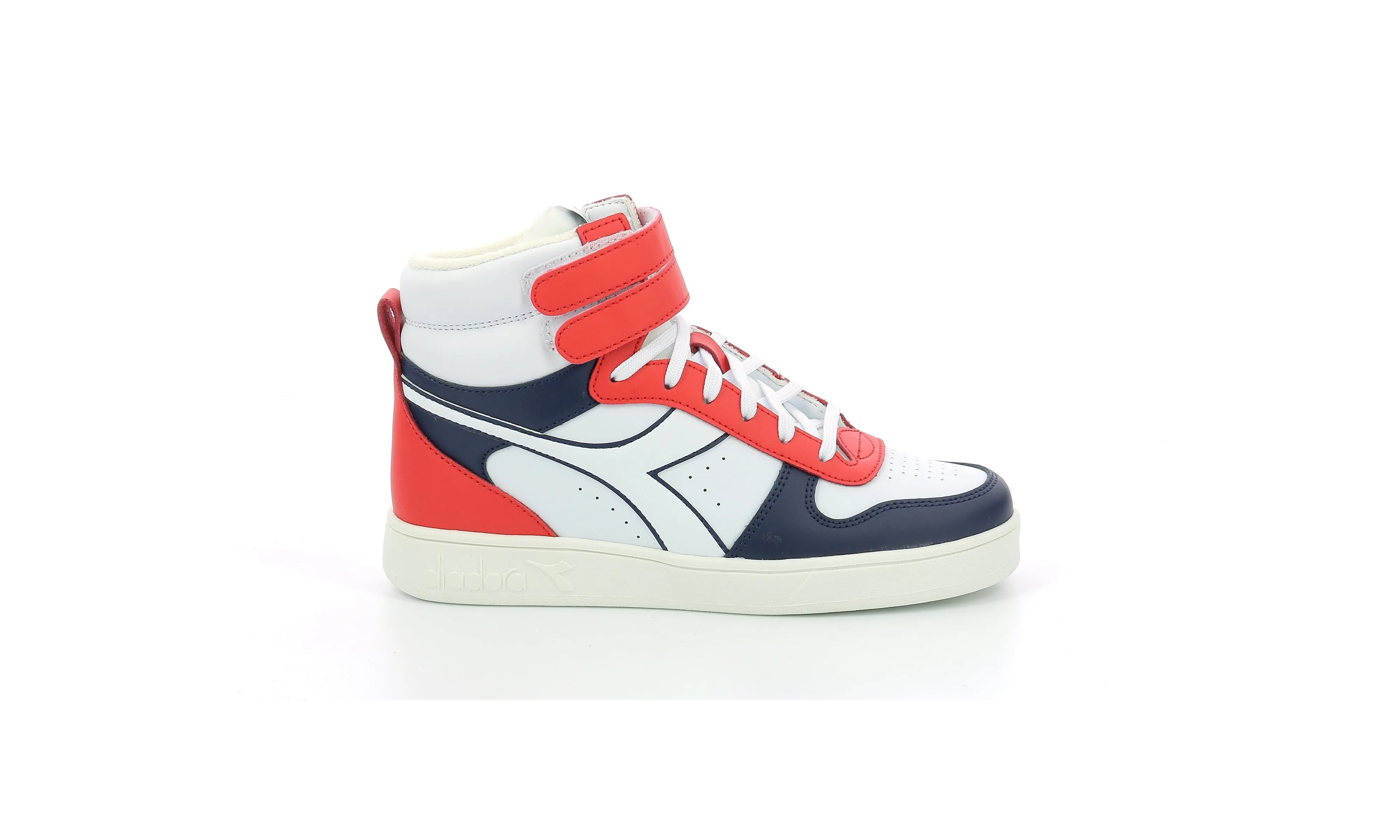 Diadora - Sneakers Basses Magic Basket Gs - White/Peacoat/Aurora Red - Enfant