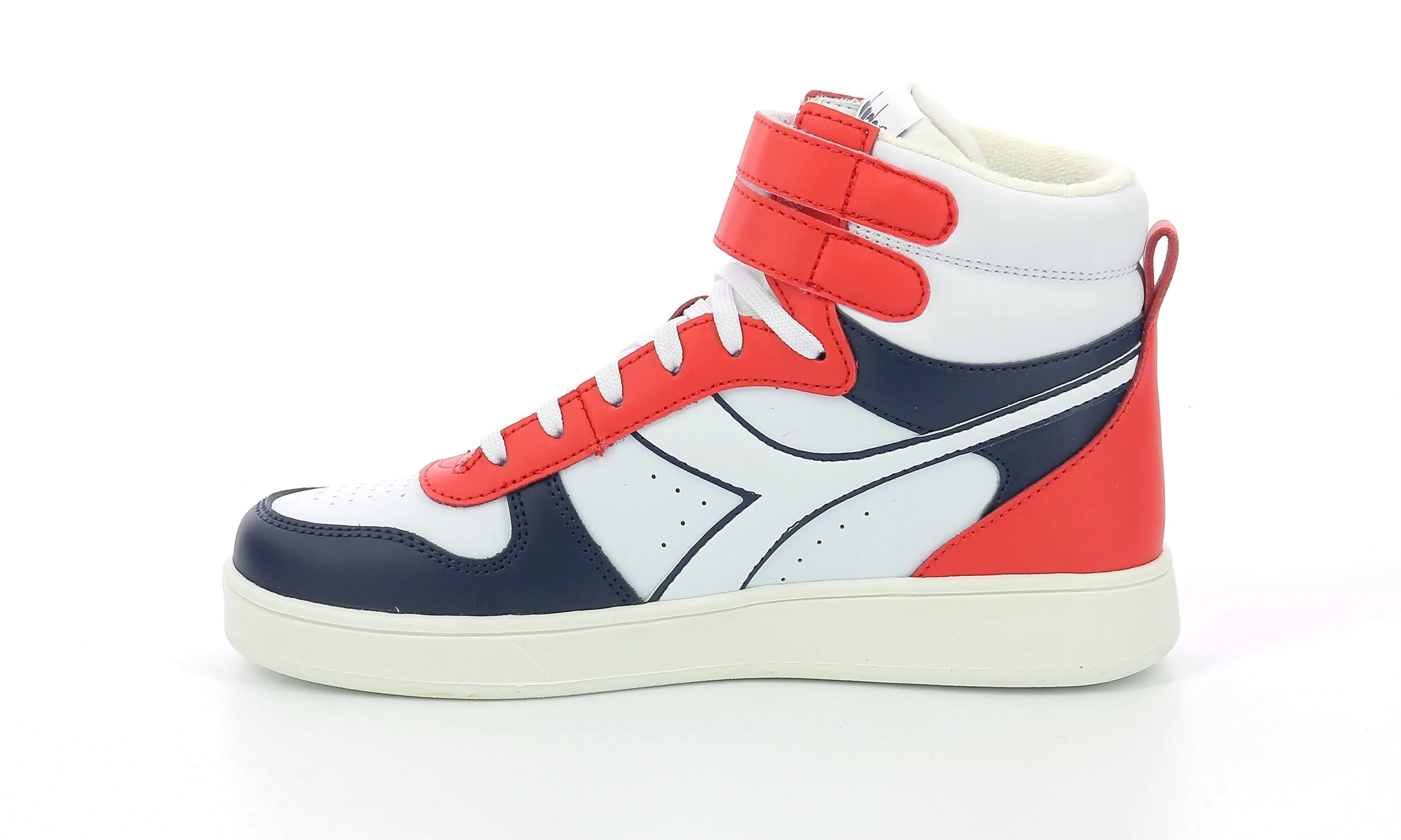 Diadora - Sneakers Basses Magic Basket Gs - White/Peacoat/Aurora Red - Enfant