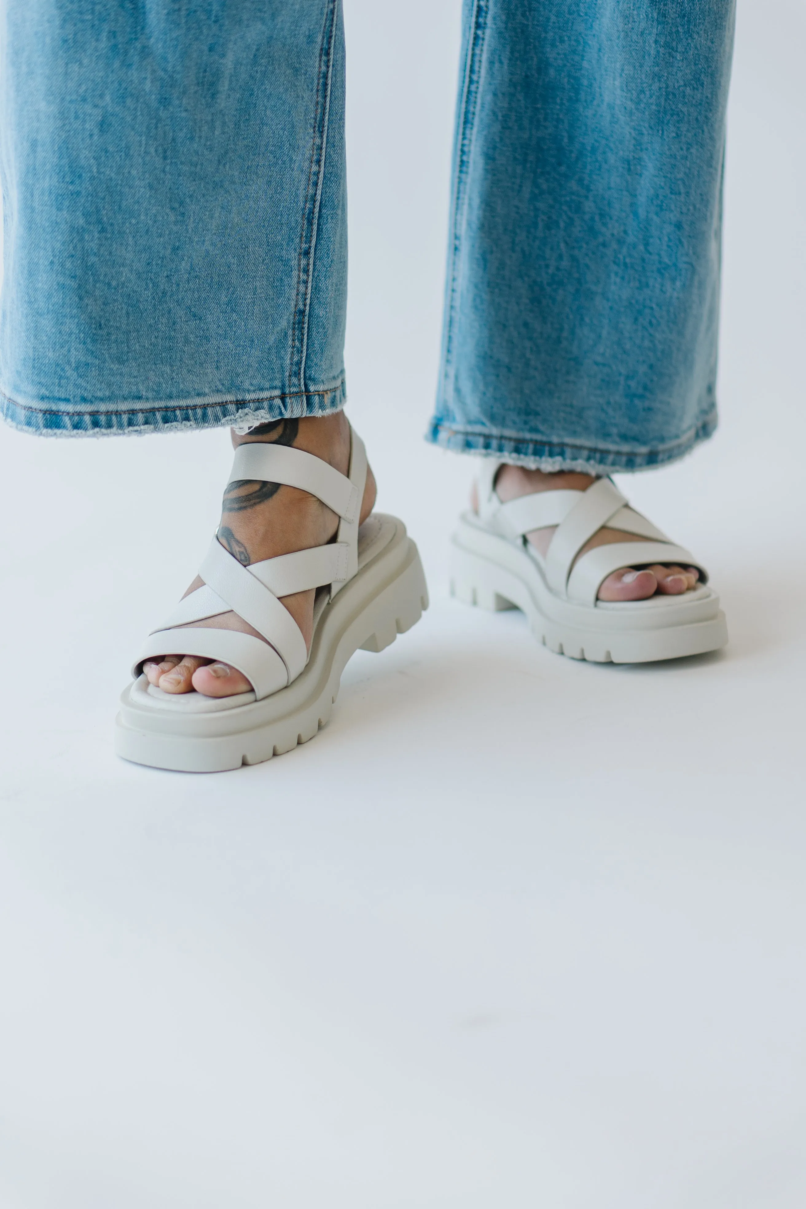 Dirty Laundry: Khan Sandal in Bone