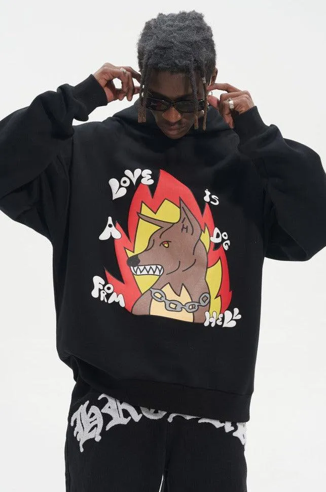 Dog From Hell Puff Print Hoodie