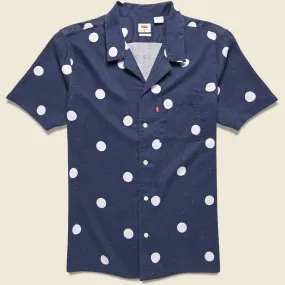 Dot Cubano Shirt - Clark Peacoat