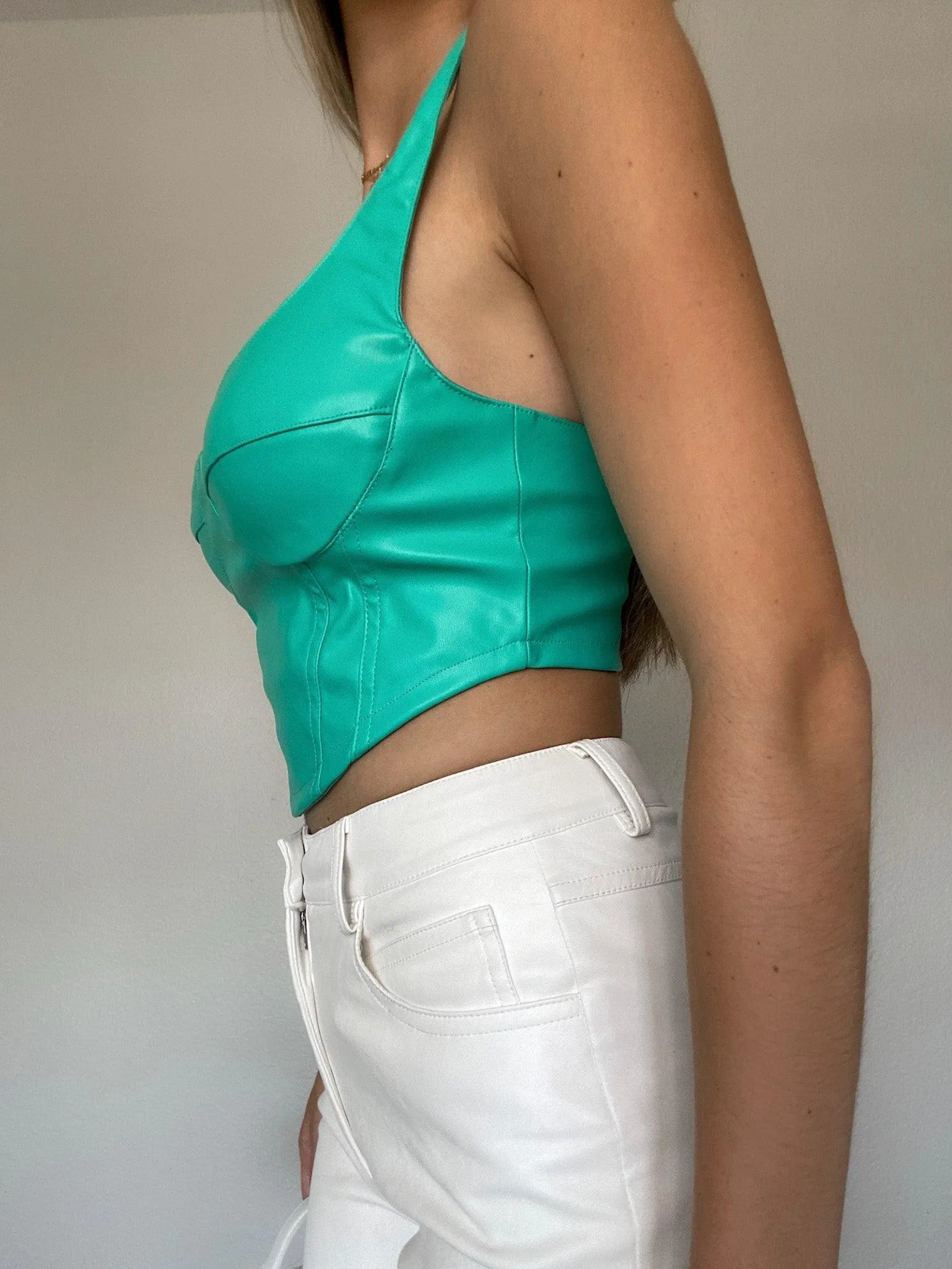 Energetic Leather Bustier - FINAL SALE