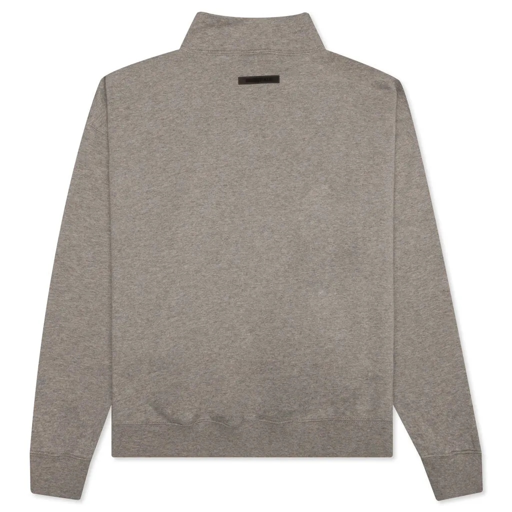 Essentials Pullover Mockneck - Dark Heather Oatmeal