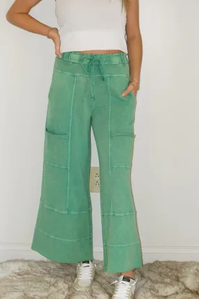 Evergreen Flowy Knit Pants