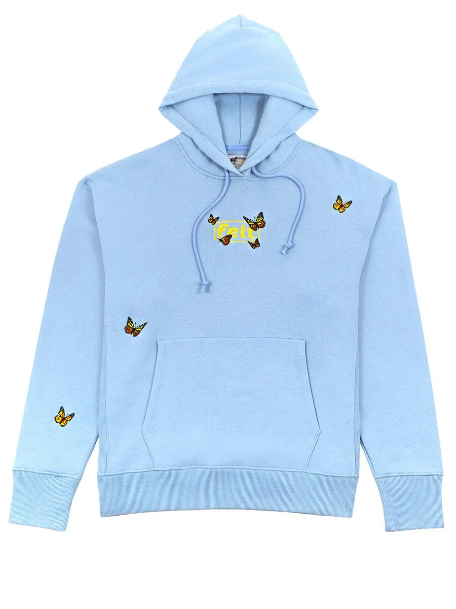 Felt Butterfly Hoody - Baby Blue