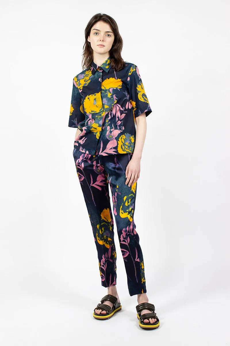 Floral Pants Navy