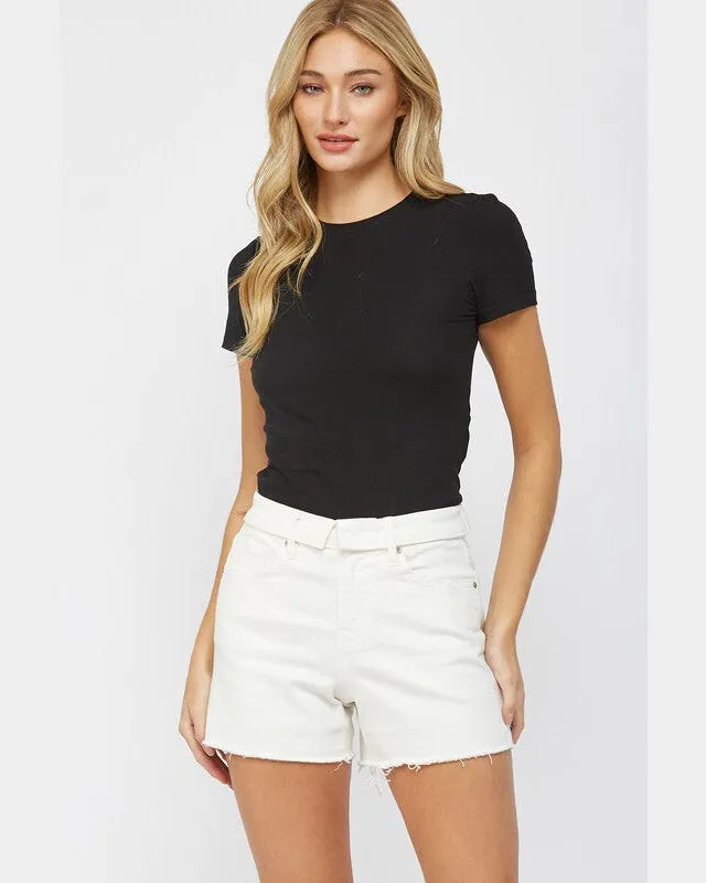 Fold Over High Rise Shorts