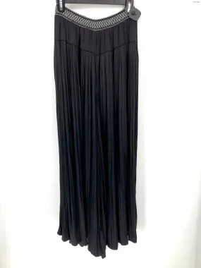 FREE PEOPLE Black Pleated Wide Leg Size MEDIUM (M) Pants