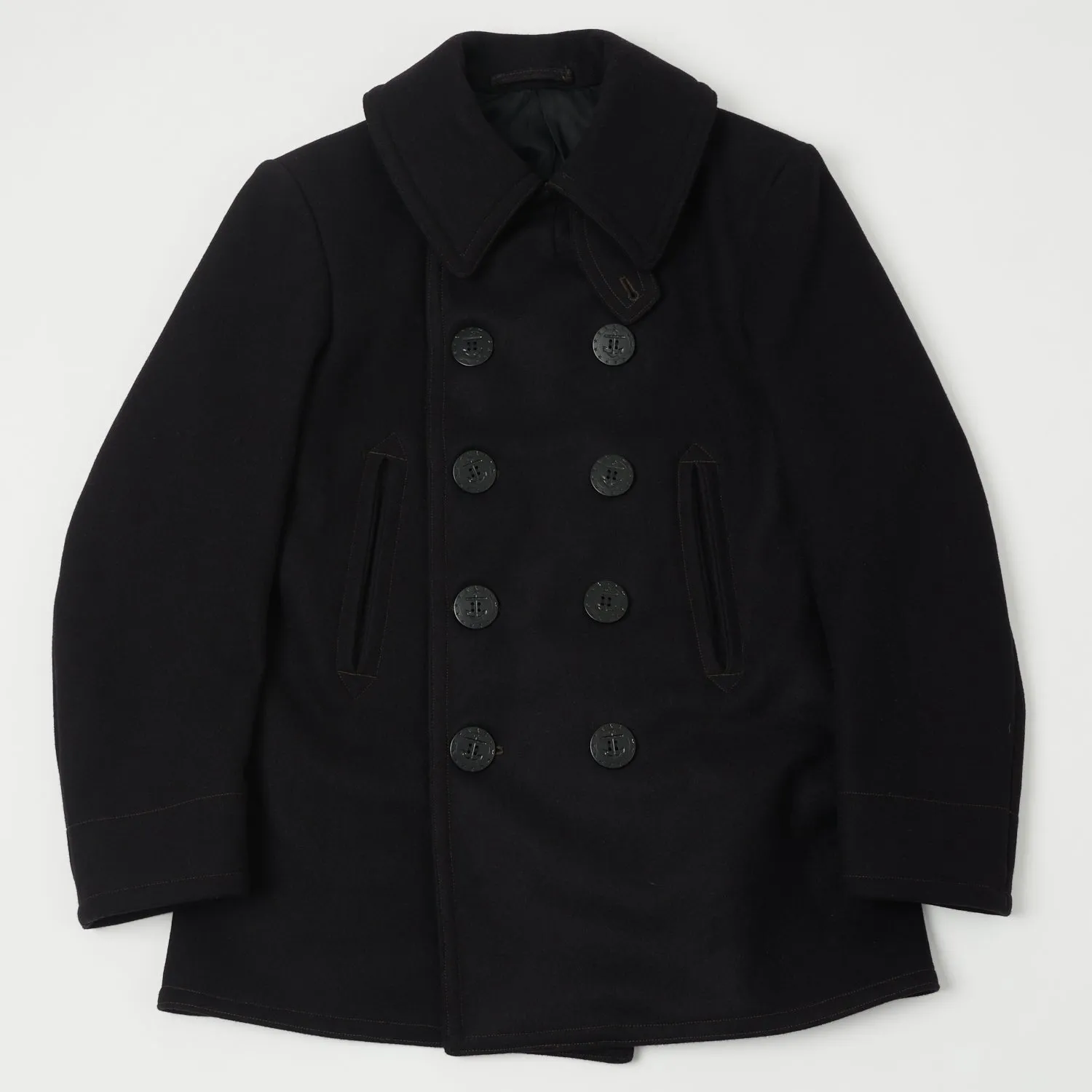 Freewheelers 1931013 1930s Model U.S. Navy Overcoat - Navy