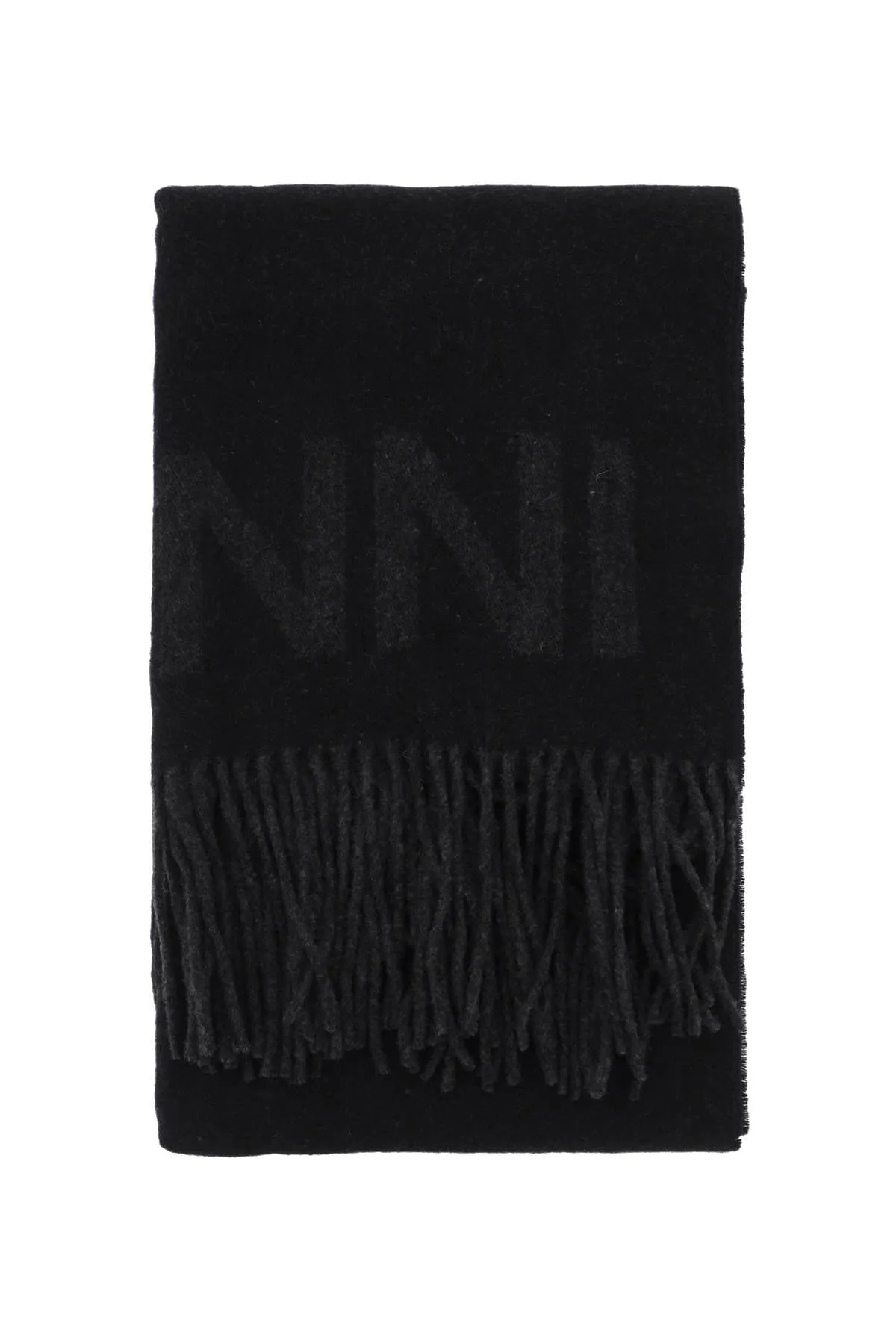 Ganni logo lettering scarf