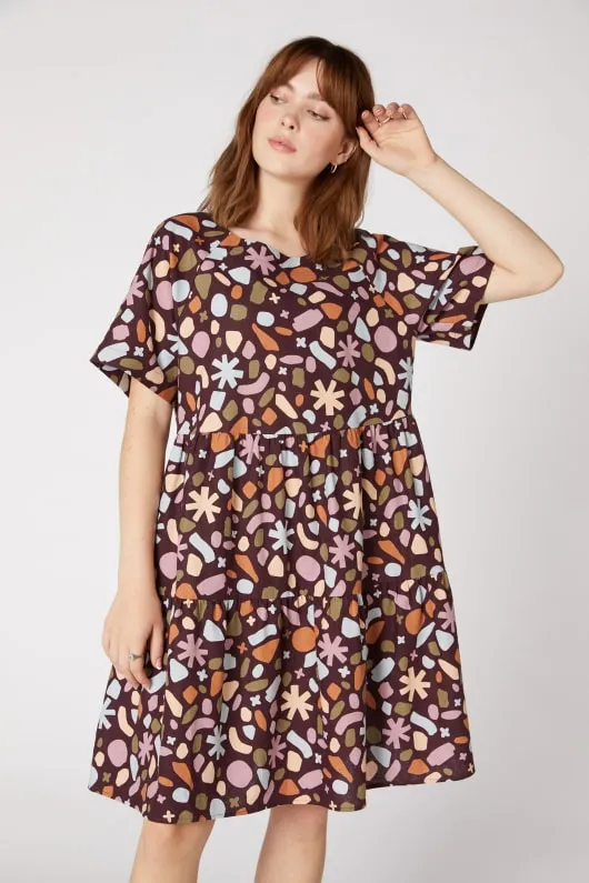 Gentle Geo Smock Dress