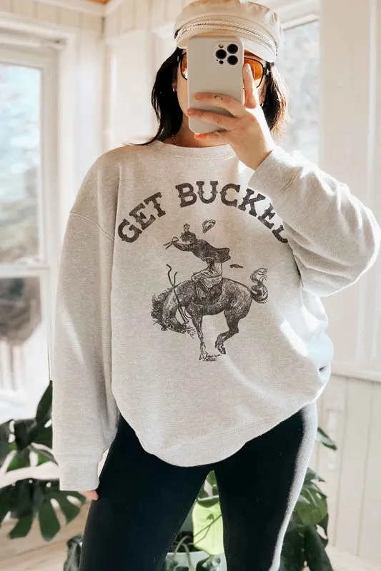 GET BUCKED WESTERN COUNTRY OVERSIZED SWEATSHIRT